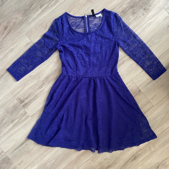 H&M Perfect Lace Blue Dress - Picture 3 of 5